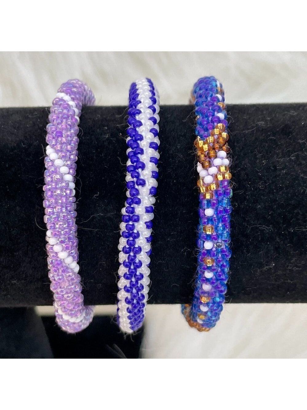 HAND CRAFTED in Nepal Beaded Bracelets (set of 3) #213